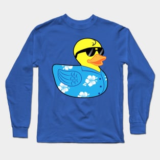 Rubber Ducky in Hawaiian Shirt with Shades Long Sleeve T-Shirt